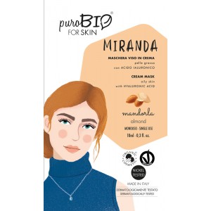 Miranda Maschera viso in crema per Pelle Grassa con  Acido IaluronicoMandorla